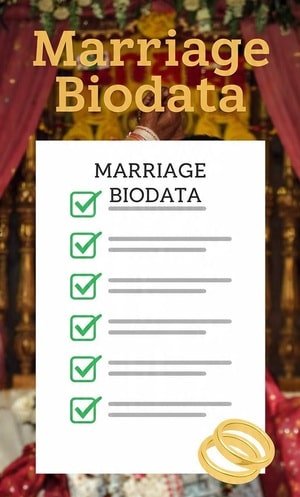 Marriage Biodata Check list