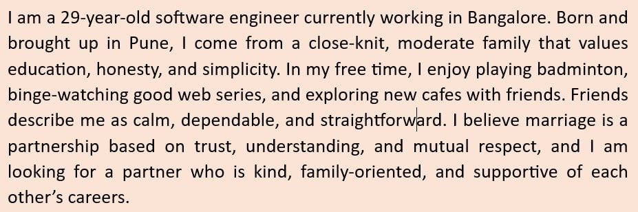 IT Professional (Metro City) about me