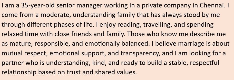 Second Marriage, Mature Tone