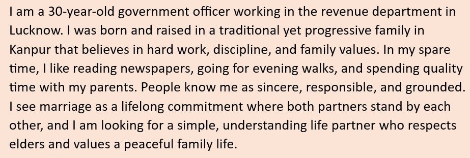 Government Employee (Stable, Simple Profile)