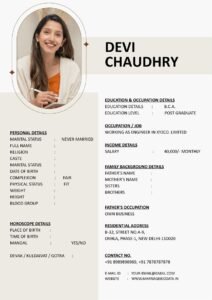 Clean Wedding Biodata Template Word Easy Editing