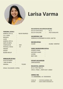 Download Indian Marriage Biodata Word Format