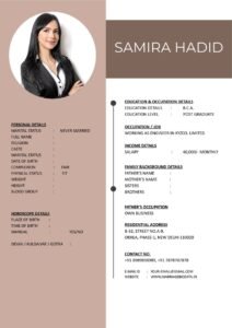 Download Marriage Biodata Template in Word Format