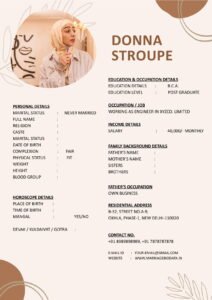 Download Marriage Biodata Word Free Template