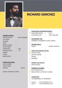 Easy Editable Wedding Biodata Word Template