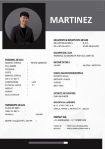 Editable Marriage Biodata Word for Download