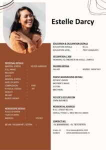 Free Download Wedding Biodata Word for Bride