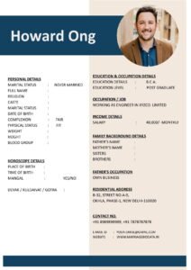 Free Editable Marriage Biodata Template Word