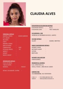 Free Marriage Biodata Format Word for Indian Boy