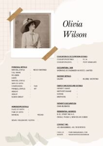 Free Marriage Biodata Format for Bride and Groom Download