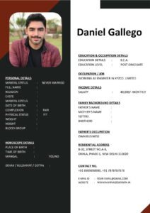 Free Marriage Biodata Word for Groom Download