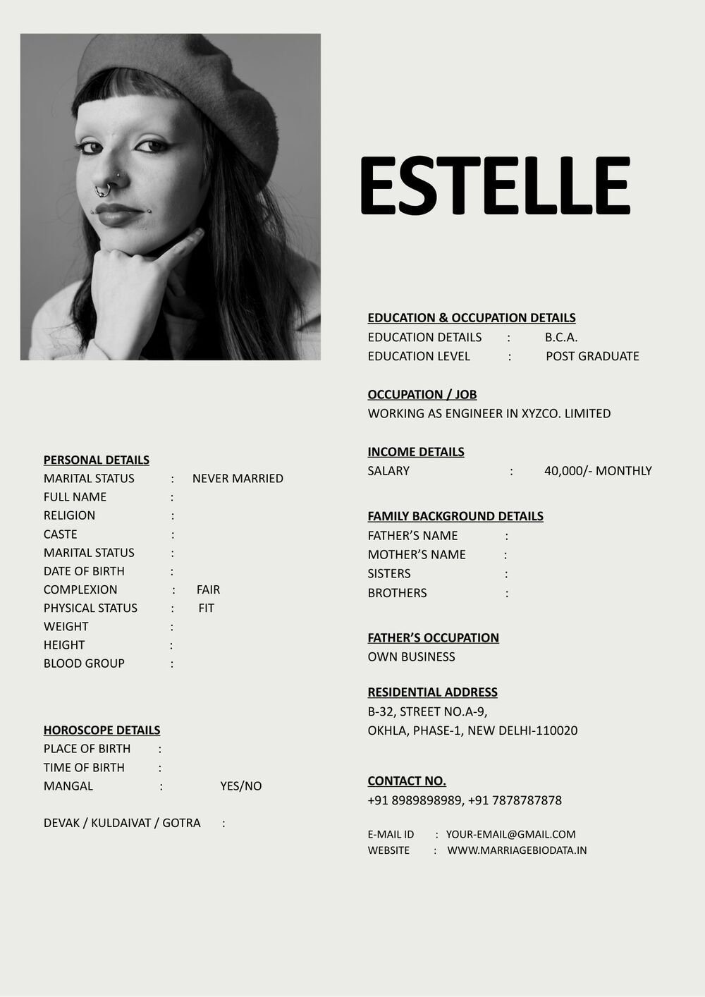 Free Marriage Resume Creator Word File