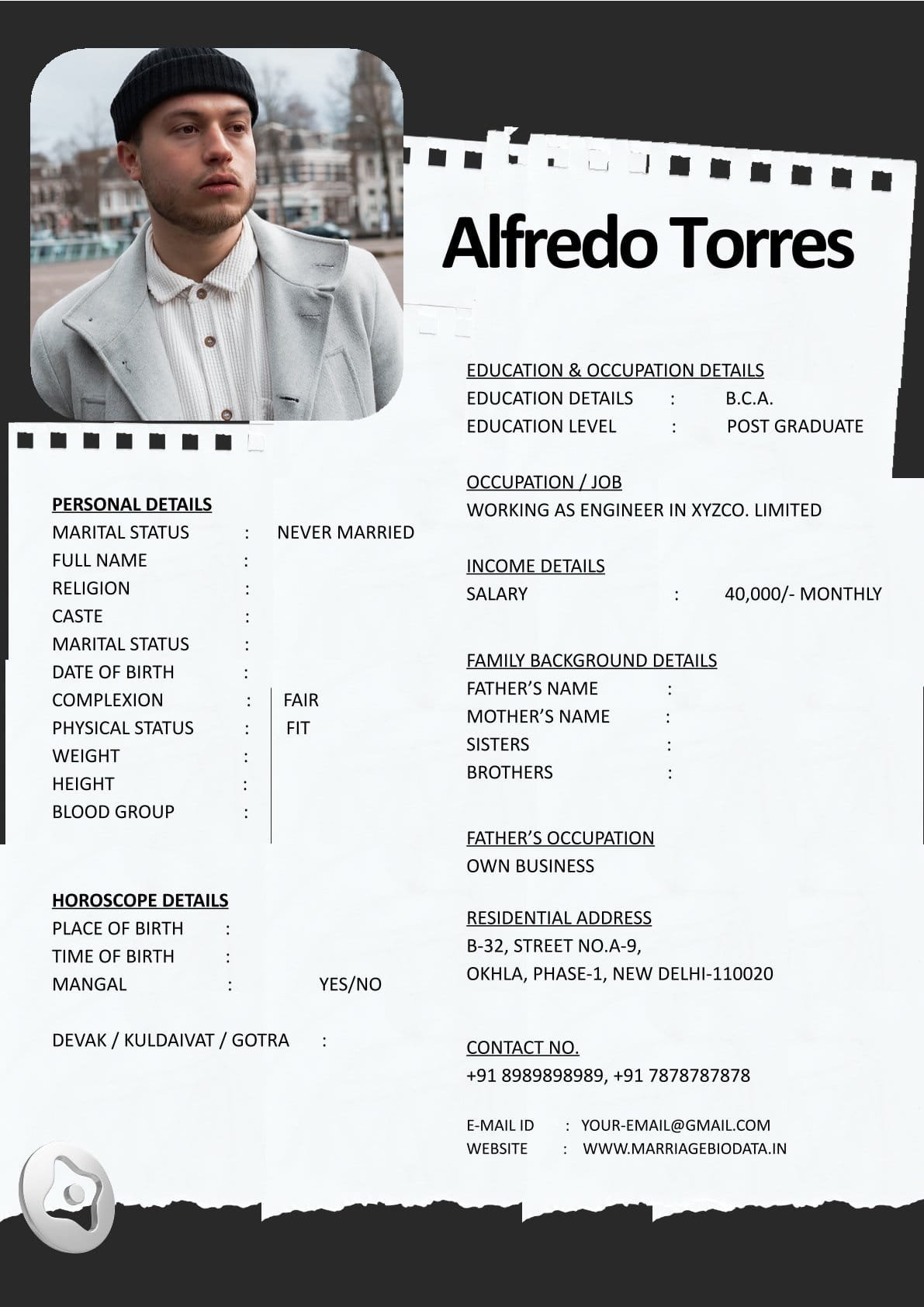 Free Shaadi Detail Template Word Download