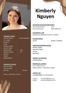 Latest Wedding Biodata Word Format Free Download