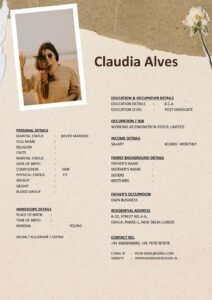 Marriage Bio Portfolio Word Format Free