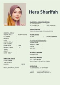 Marriage Biodata Format Word Attractive Style