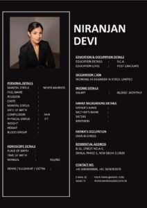 Marriage Biodata Format Word Premium Style