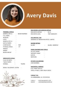 Marriage Biodata Format Word for Easy Editing