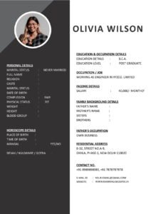 Marriage Biodata Template Word for Indian Users
