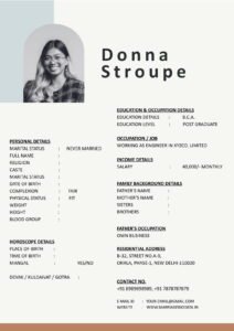 Marriage Biodata Template for Bride Word Format