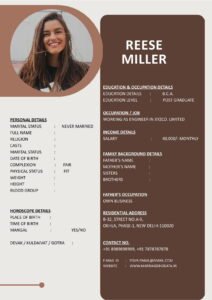 Marriage Biodata Word Format Professional Look