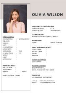 Marriage Biodata Word Format Ready Download