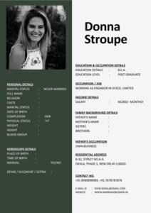 Marriage Detail Resume Word Free File