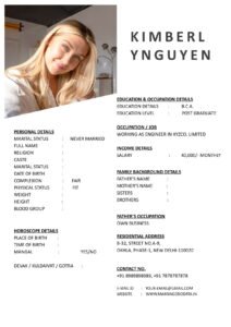 Marriage Detail Sheet Word Format Free