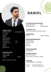 Marriage Information Format Word Free