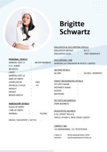 Matrimonial Bio Word Format Free File