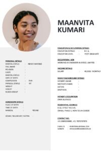 Modern Marriage Biodata Format for Boy and Girl Download