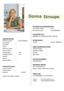 New Marriage Biodata Format Word Template Free