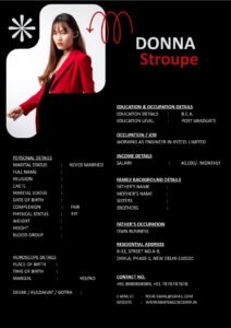 Professional Marriage Biodata Word Template Free