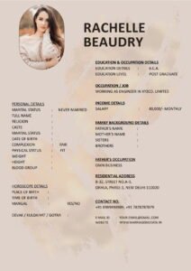 Ready to Use Marriage Biodata Word Template