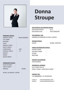 Shaadi Bio Layout Word Template Free