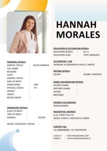 Shaadi Detail Sheet Word Template Free