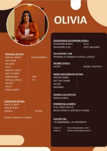 Shaadi Information Template Word Free