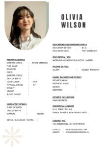 Shaadi Profile Template Word Free Download