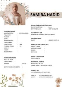 Wedding Bio Data Word Template Free