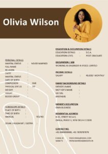 Wedding Biodata Format for Girl Free Word File