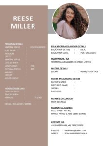 Wedding Biodata Template Word for Indian Users