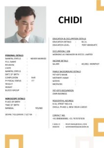 Wedding Profile Layout Word Template