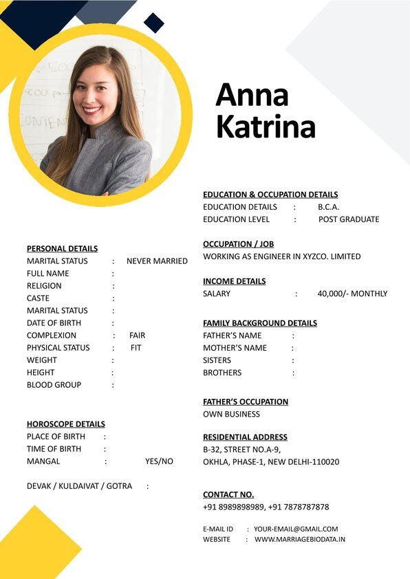 Wedding Resume Word Template Free Download