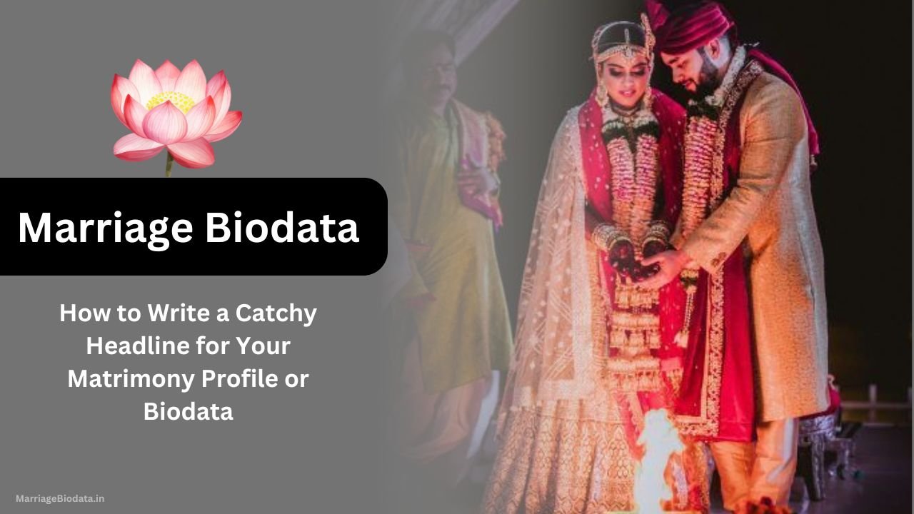 How to Write a Catchy Headline for Your Matrimony Profile or Biodata