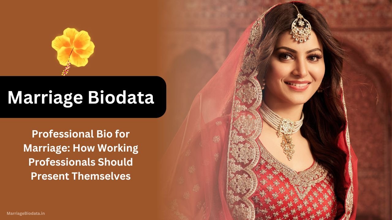 Professional Bio for Marriage How Working Professionals Should Present Themselves