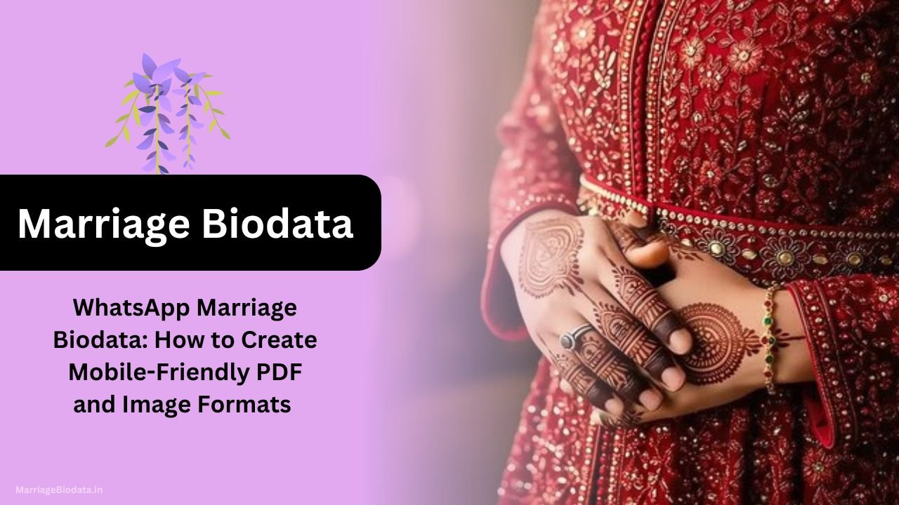 WhatsApp Marriage Biodata How to Create Mobile-Friendly PDF and Image Formats